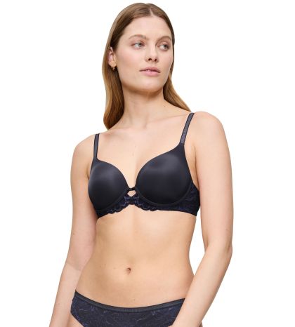 Сутиен Триумф с банел и оформена чашка Amourette Charme T WHP 01 мастилено син