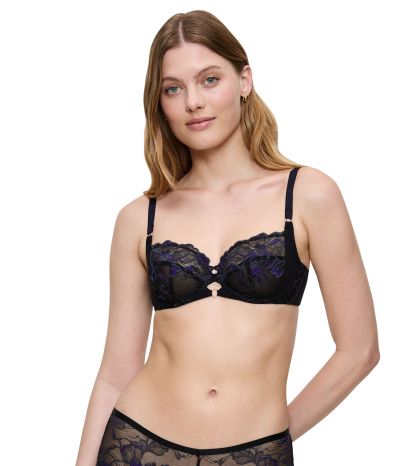 Сутиен Триумф с банел и мека чашка Wild Gardenia Florale W черен