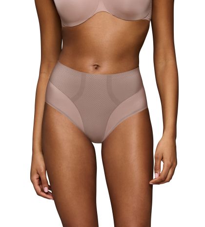 Стягащи бикини класическа кройка Body Make Up Curve Maxi цвят шоколадова пяна