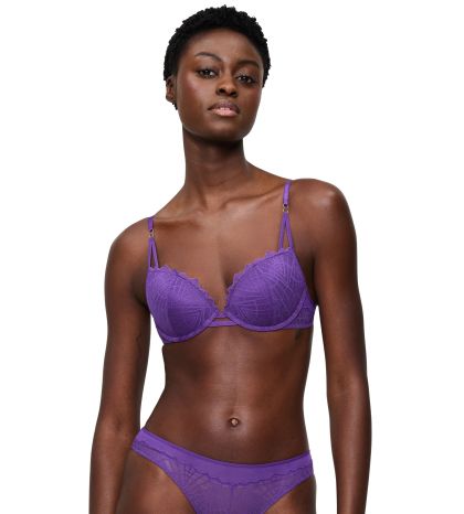Сутиен Триумф с банел и оформена чашка с Push Up ефект That Night in Vedas WHU лилав