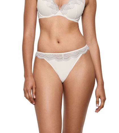 Бикини Тип Прашка Comfort Glam String копринено бели