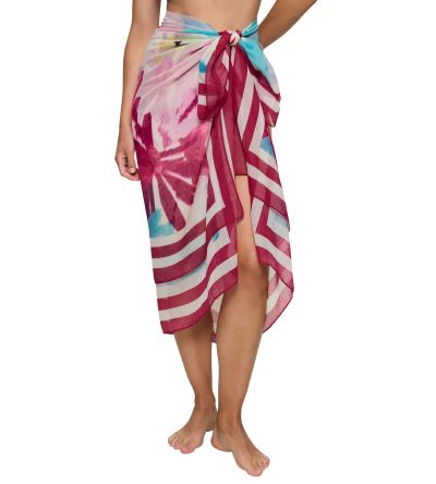 Парео Триумф Beach My Wear Pareo 01 в розово бялата гама