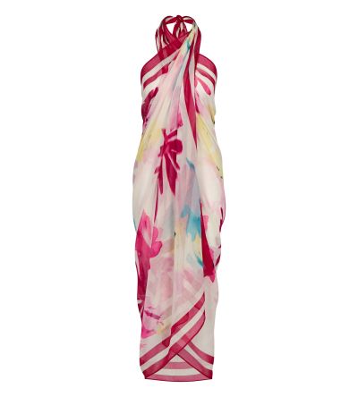 Парео Триумф Beach My Wear Pareo 01 в розово бялата гама