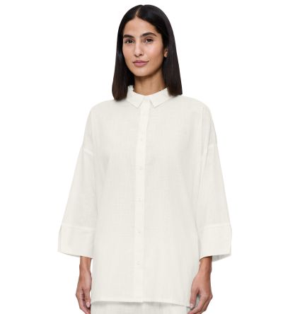 Плажна Риза Триумф Summer Wear Boyfriend Shirt  копринено бяла