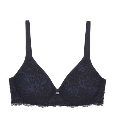 Сутиен Триумф с банел и мека чашка Amourette Charme T W 02 мастилено син