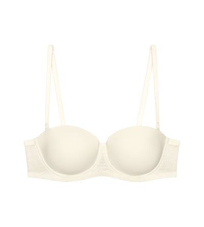 Сутиен Триумф с банел и оформени чашки с откачащи се презрамки Signature Sheer WDP цвят екрю