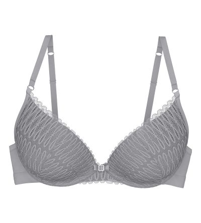 Сутиен Триумф с банел и оформена чашка с Push Up ефект Aura Spotlight  T WHU светло сив