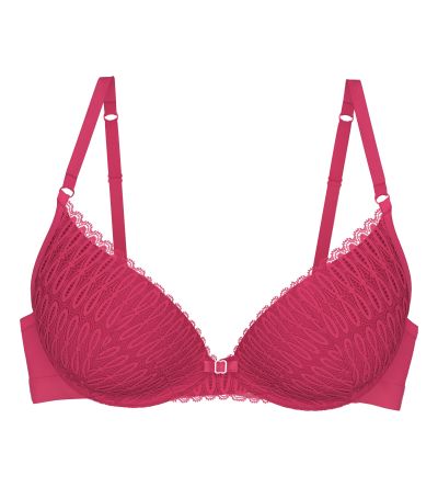 Сутиен Триумф с банел и оформена чашка с Push Up ефект Aura Spotlight  T WHU искрящо розов