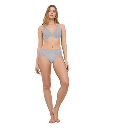 Бикини Триумф класическа кройка с висока талия Aura Spotlight Maxi светло сиви