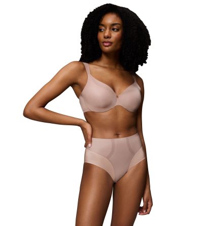 Стягащи бикини класическа кройка Body Make Up Curve Maxi цвят шоколадова пяна