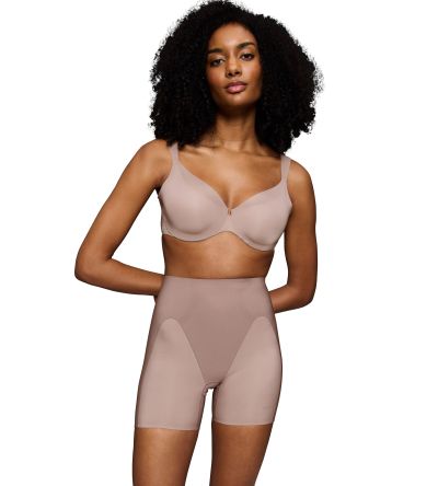 Стягащ колан Триумф с крачоли Body Make Up Curve HW Short цвят шоколадова пяна