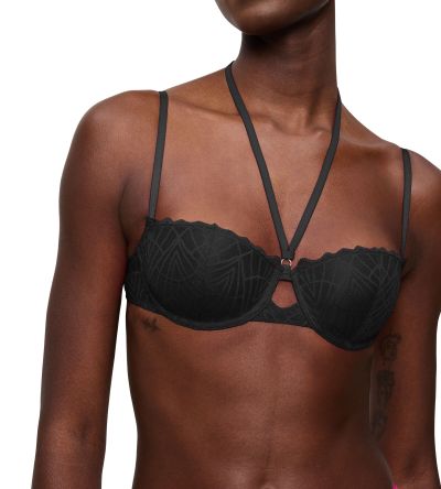 Сутиен Триумф с банел и оформена чашка That Night in Vegas WHP черен