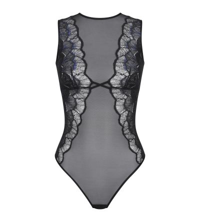 Дантелено боди Триумф Palina Moonlight Kiss BS черно