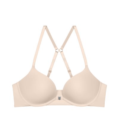 Сутиен Триумф с банел и оформени чашки с повдигащ Push Up ефект Pure Micro WHUF  светло бежов