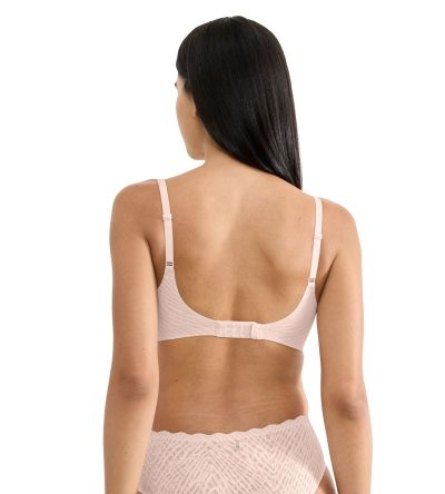 Сутиен Слоги без банел с оформена чашка с повдигащ Push Up ефект Sloggi Zero Feel Bliss The UP P Bra нежно розов