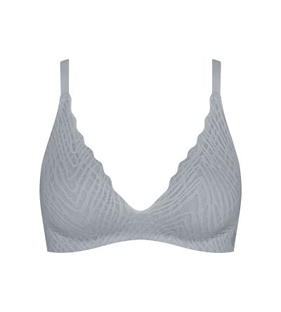 Сутиен Слоги без банел с оформена чашка с повдигащ Push Up ефект Sloggi Zero Feel Bliss The UP P Bra светло сив