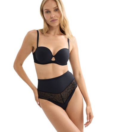 Стягащи бикини тип прашка с висока талия Comfort Contour Highwaist String черни