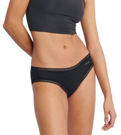 Бикини Слоги класическа кройка  с ниска талия Sloggi Go Grush Mini C3P опаковка от 3 броя черни