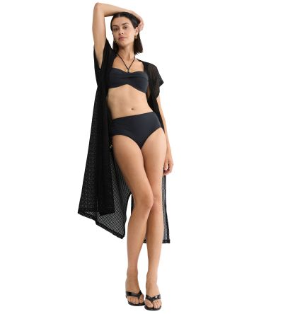 Долна част на бански Триумф класическа кройка с дълбока талия Summer Twist Maxi черна