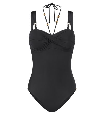 Цял бански Триумф без банел с оформена чашка Summer Twist OPD 01 черен