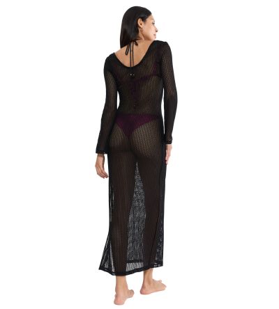 Дълга плетена плажна рокля Триумф Beach My Wear Crochet Long Dress черна