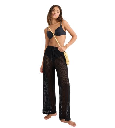 Плетен плажен панталон Триумф Beach My Wear Crochet Trousers черен