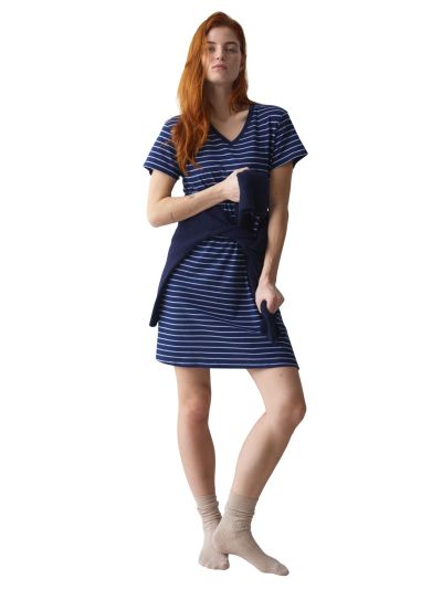 Нощница Триумф с къс ръкав Nightdresses NDK 08 X  синя